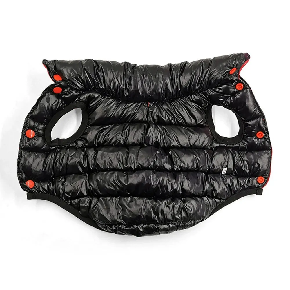 Reversible Water-Resistant Dog Puffer Coat
