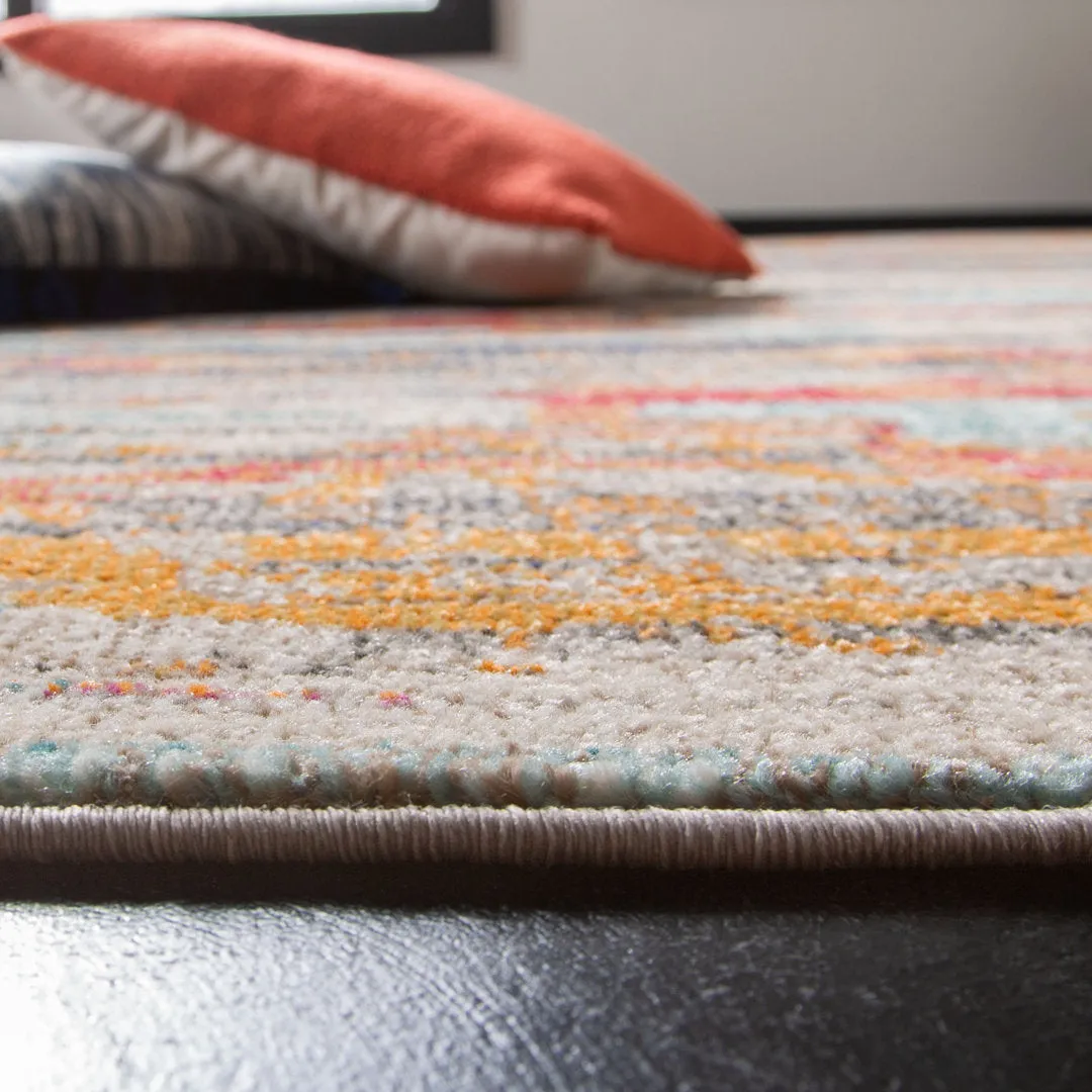 Riccio Abstract Ivory/Multi Area Rug Trent Austin Design® Rug Size: Round 6'7"