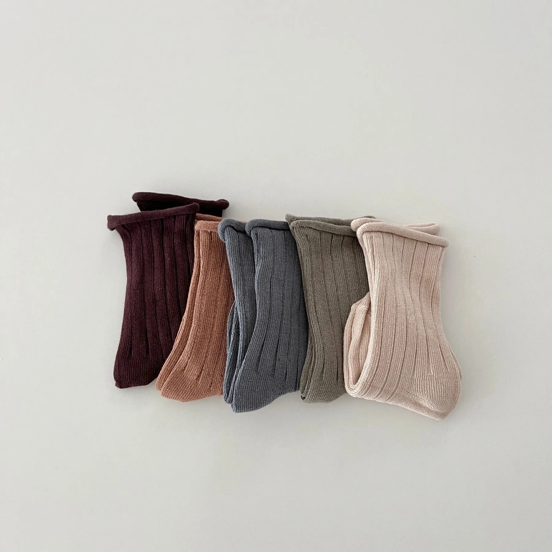 Roll Neck Socks Set (5 pack)