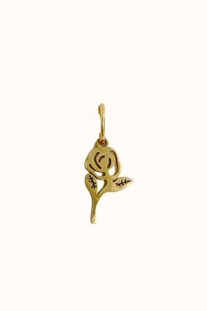Rose Charm (Stainless Steel)