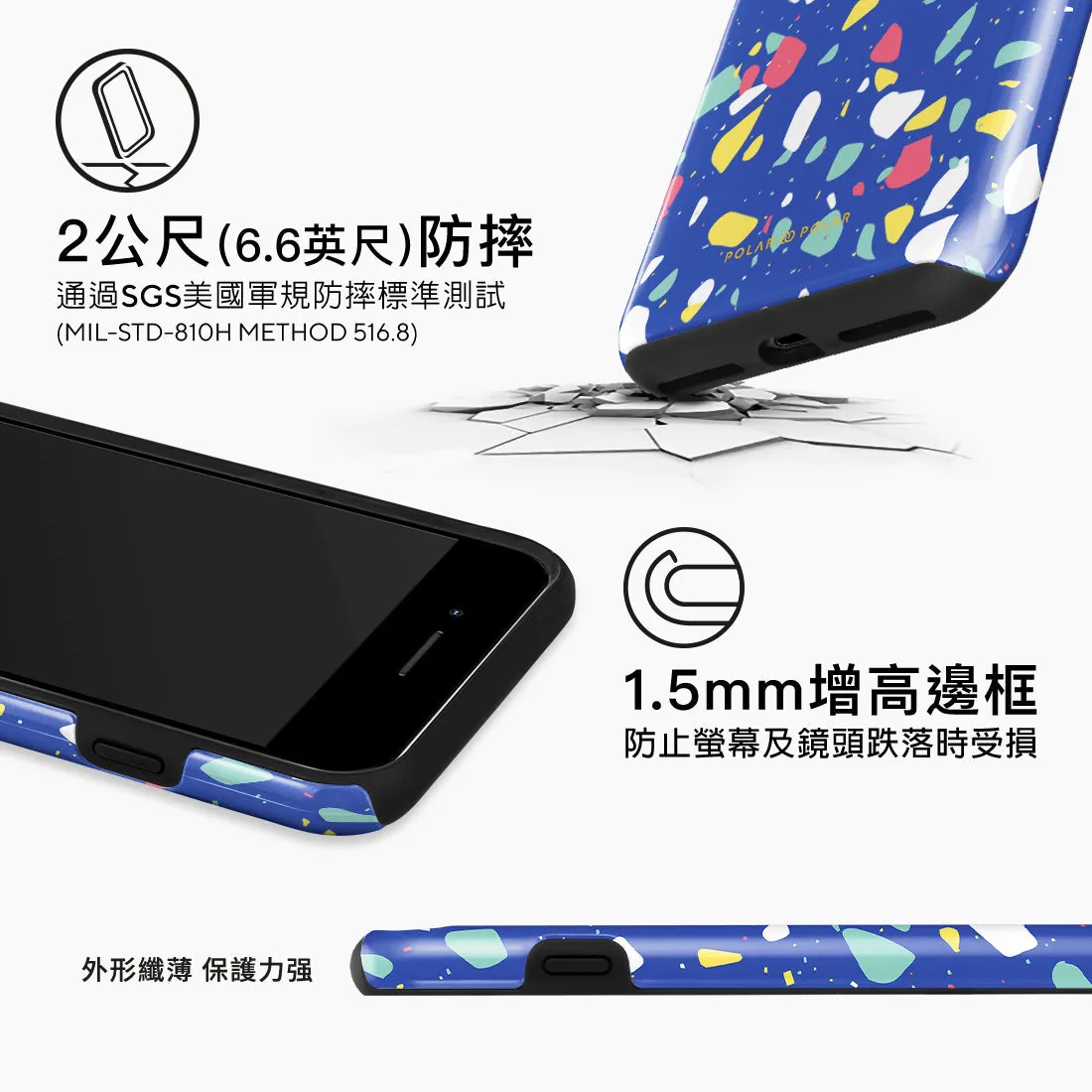 Royal Blue Terrazzo - iPhone 8 Plus/7 Plus Case