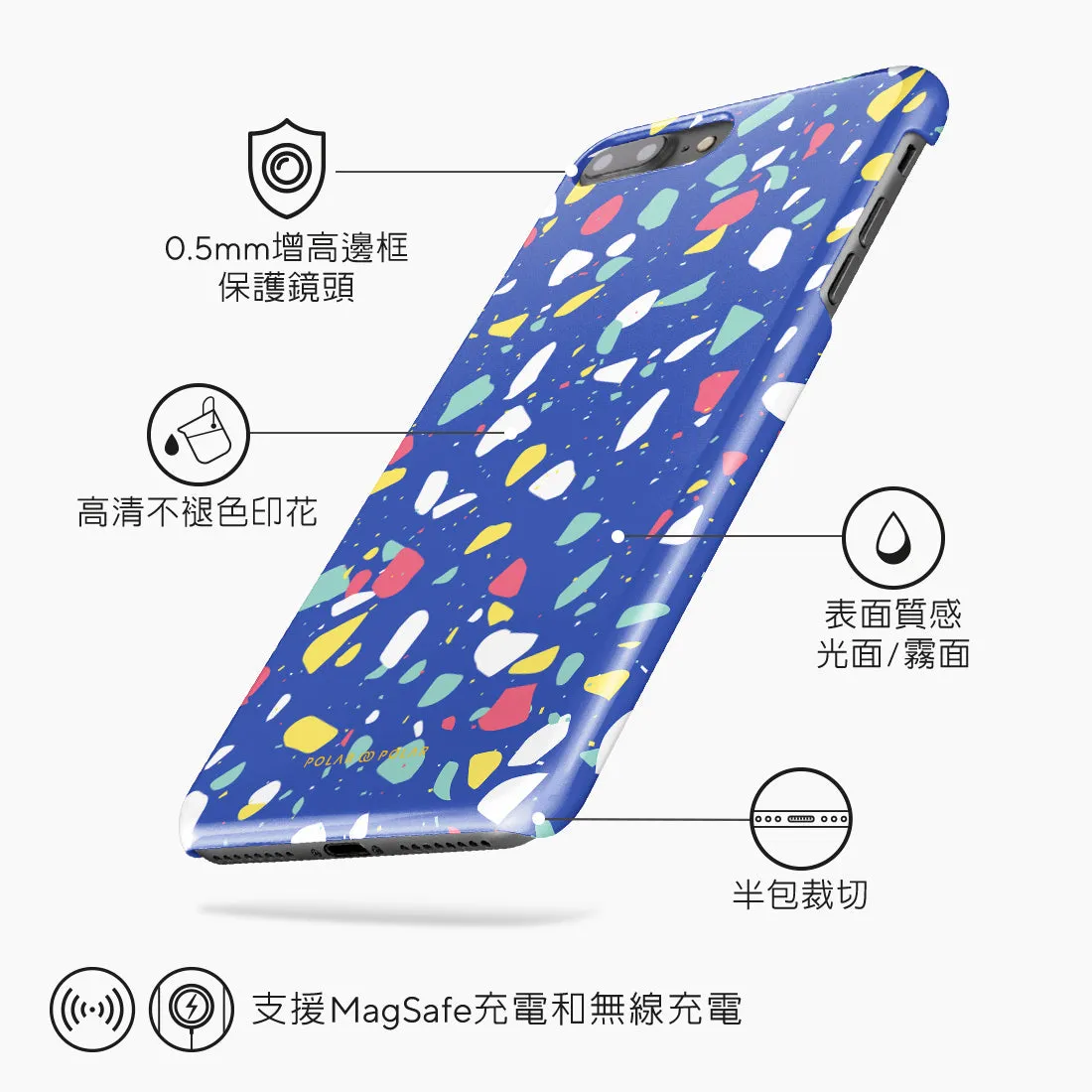 Royal Blue Terrazzo - iPhone 8 Plus/7 Plus Case