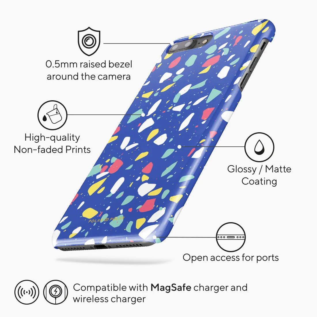 Royal Blue Terrazzo - iPhone 8 Plus/7 Plus Case
