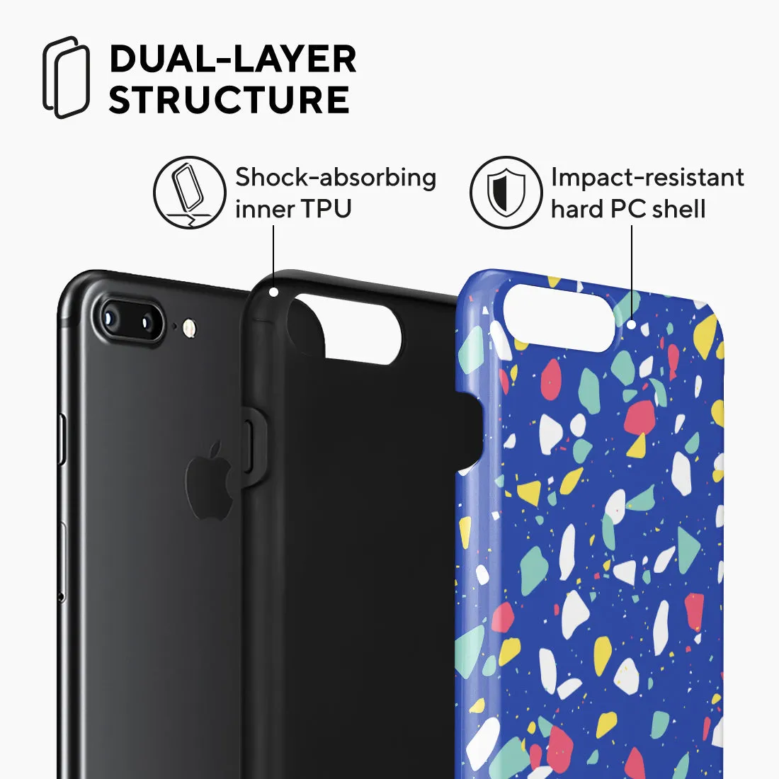 Royal Blue Terrazzo - iPhone 8 Plus/7 Plus Case