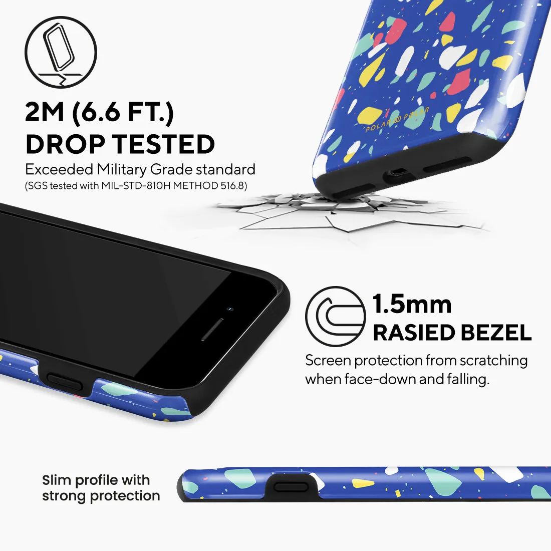 Royal Blue Terrazzo - iPhone 8 Plus/7 Plus Case