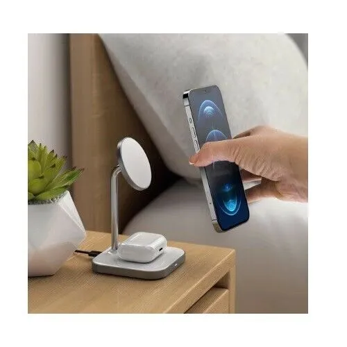 Satechi Magnetic 2-in-1 Wireless Charging Stand Charger- LED Indicator Light