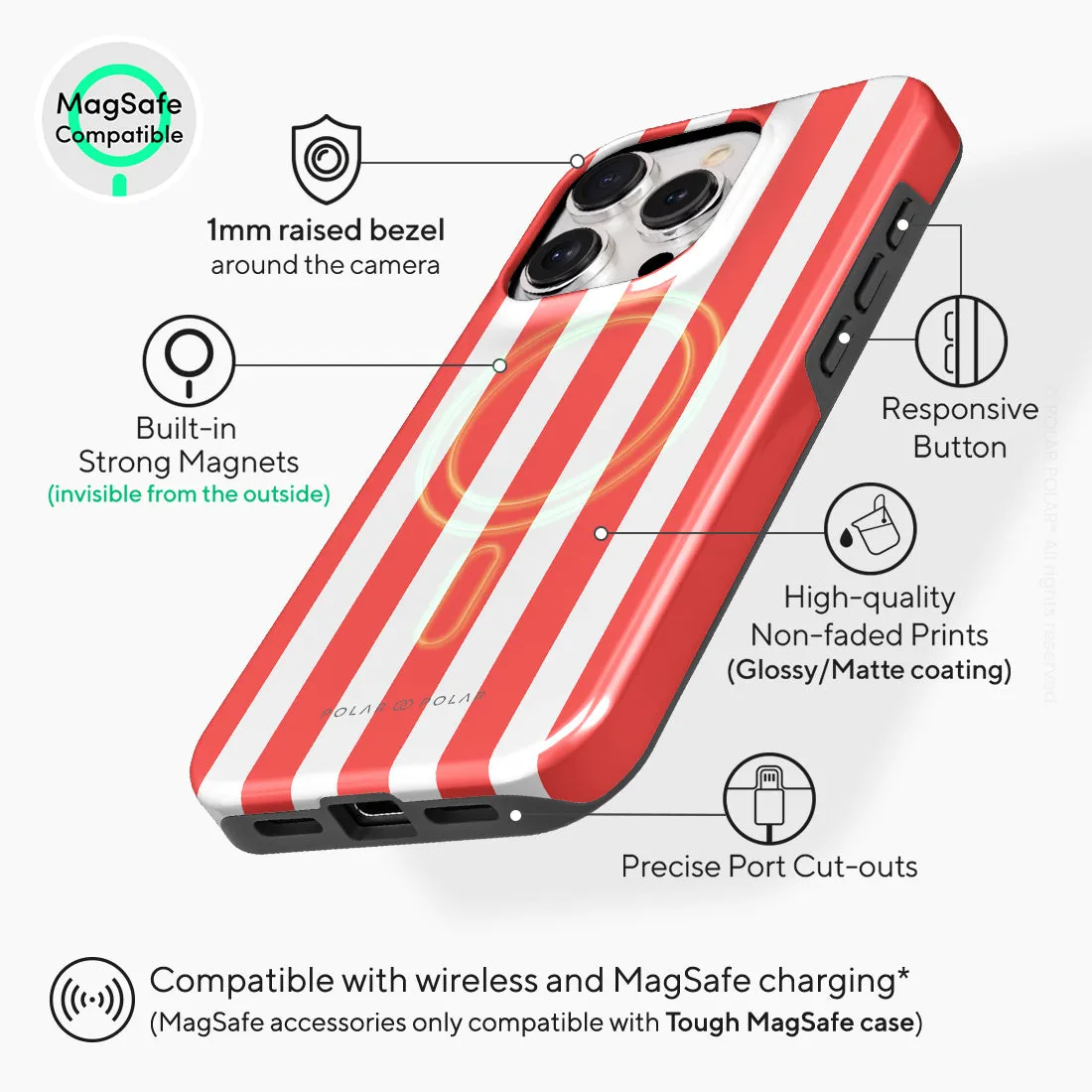 Scarlet Stripe Custom - iPhone 15 Pro Case
