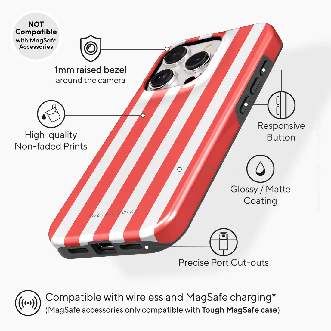 Scarlet Stripe Custom - iPhone 15 Pro Case