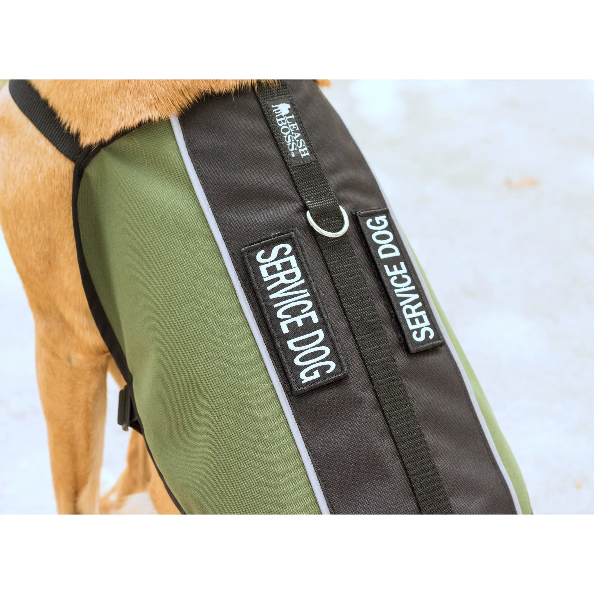 Service Dog Vest - Water Resistant Cordura with Tactical Military Style