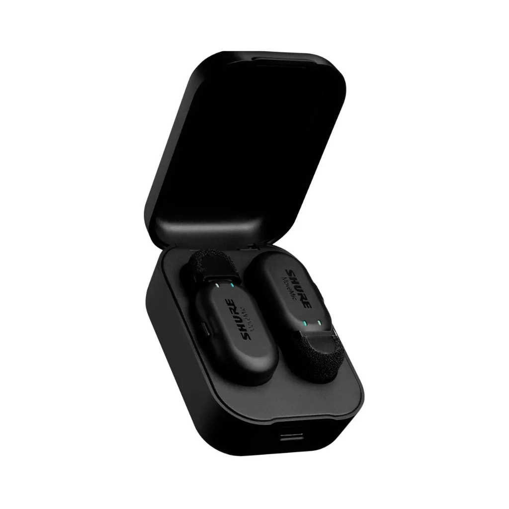 Shure Dual MoveMic Lavalier Microphone with USB-C Cables and Charging Cases