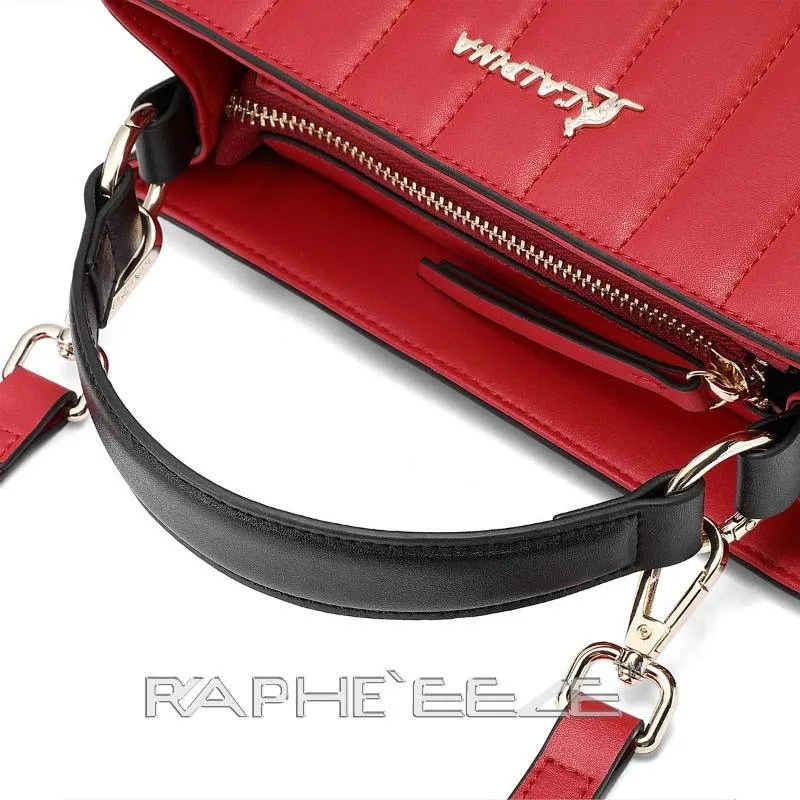 Small Tote Handbag Stain Resistant - Wine Red