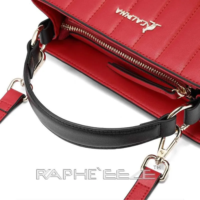 Small Tote Handbag Stain Resistant - Wine Red