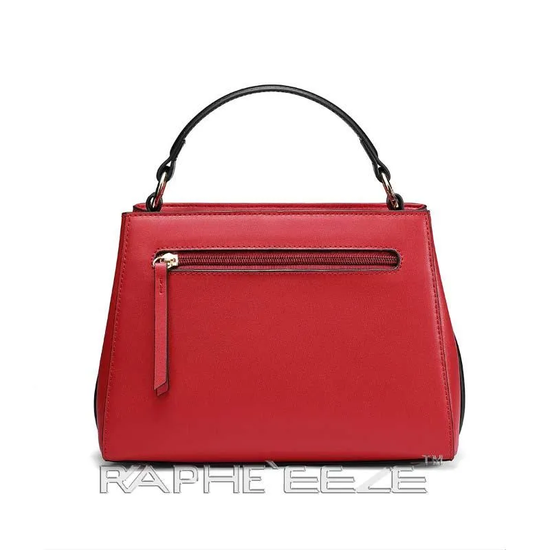 Small Tote Handbag Stain Resistant - Wine Red