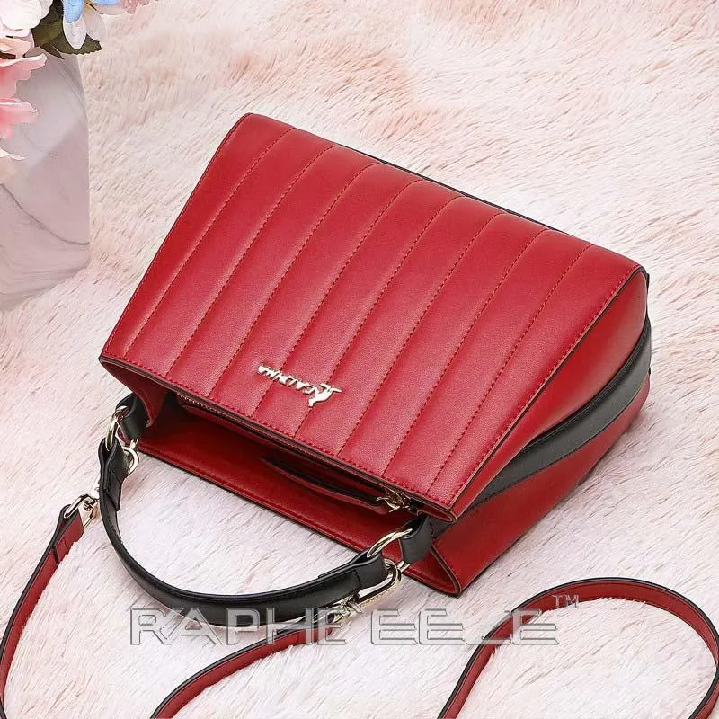 Small Tote Handbag Stain Resistant - Wine Red
