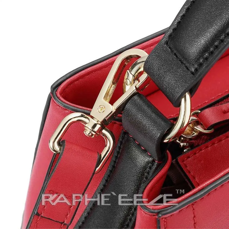 Small Tote Handbag Stain Resistant - Wine Red