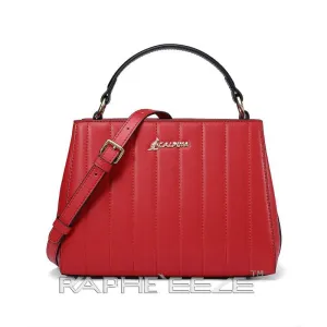 Small Tote Handbag Stain Resistant - Wine Red