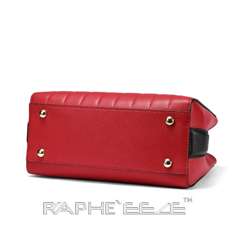 Small Tote Handbag Stain Resistant - Wine Red