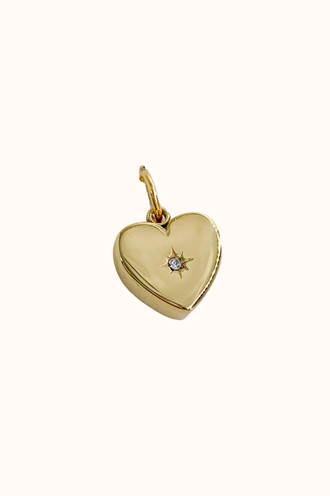 Sparkle Heart Charm (Stainless Steel)