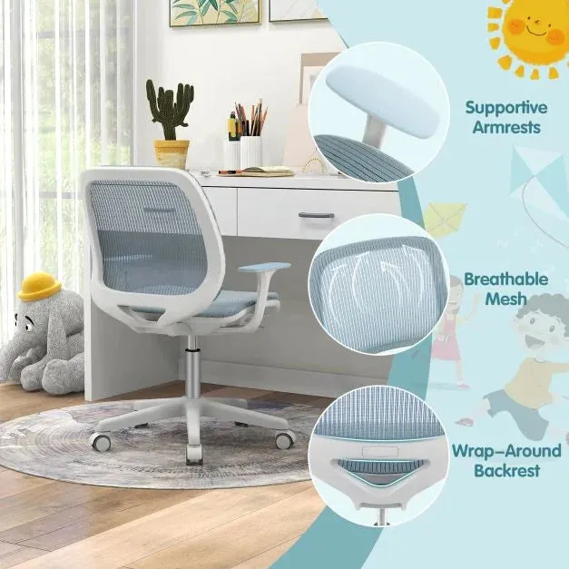 Spine Supporting & Breathable Height Adjustable Ergonomic Childrens Desk Chair | Childrens Office Chair | 6-15 Years