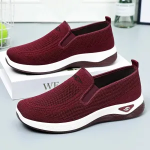 Spring and Autumn Women's Breathable Lightweight Mountaineering Shoes Comfortable Elderly Sports Shoes Casual Mom's Shoes