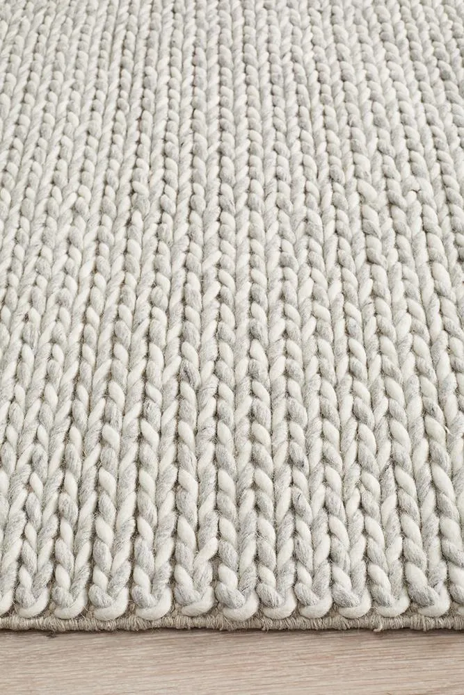 Studio Helena Woven Wool Rug Grey White