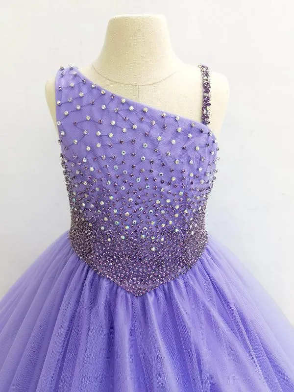 Stunning Beaded Bodice Little Girls Long Prom Dress