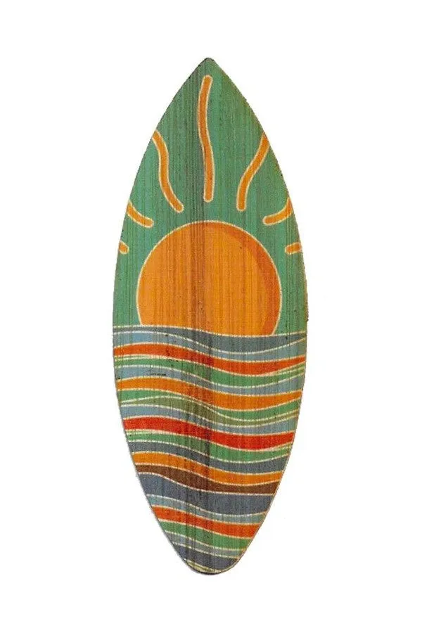 Sunset Surfboard Bamboo Sticker