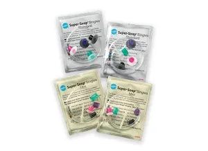 Super-Snap Singles, Mini Size Disk 8mm, 1 Disk of Coarse, Medium, Fine & Super Fine Grits