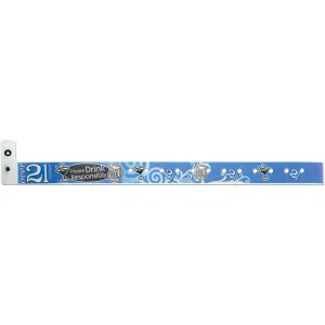 Superband® Expressions Plastic Wristbands 3/4" Over 21 Design 4029 (500/Box)