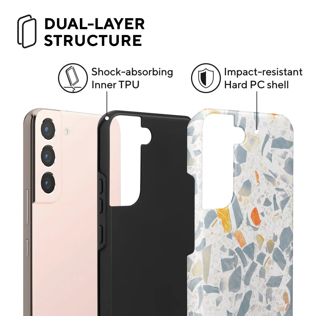 Terrazzo Grey Custom - Samsung Galaxy S22 5G Case