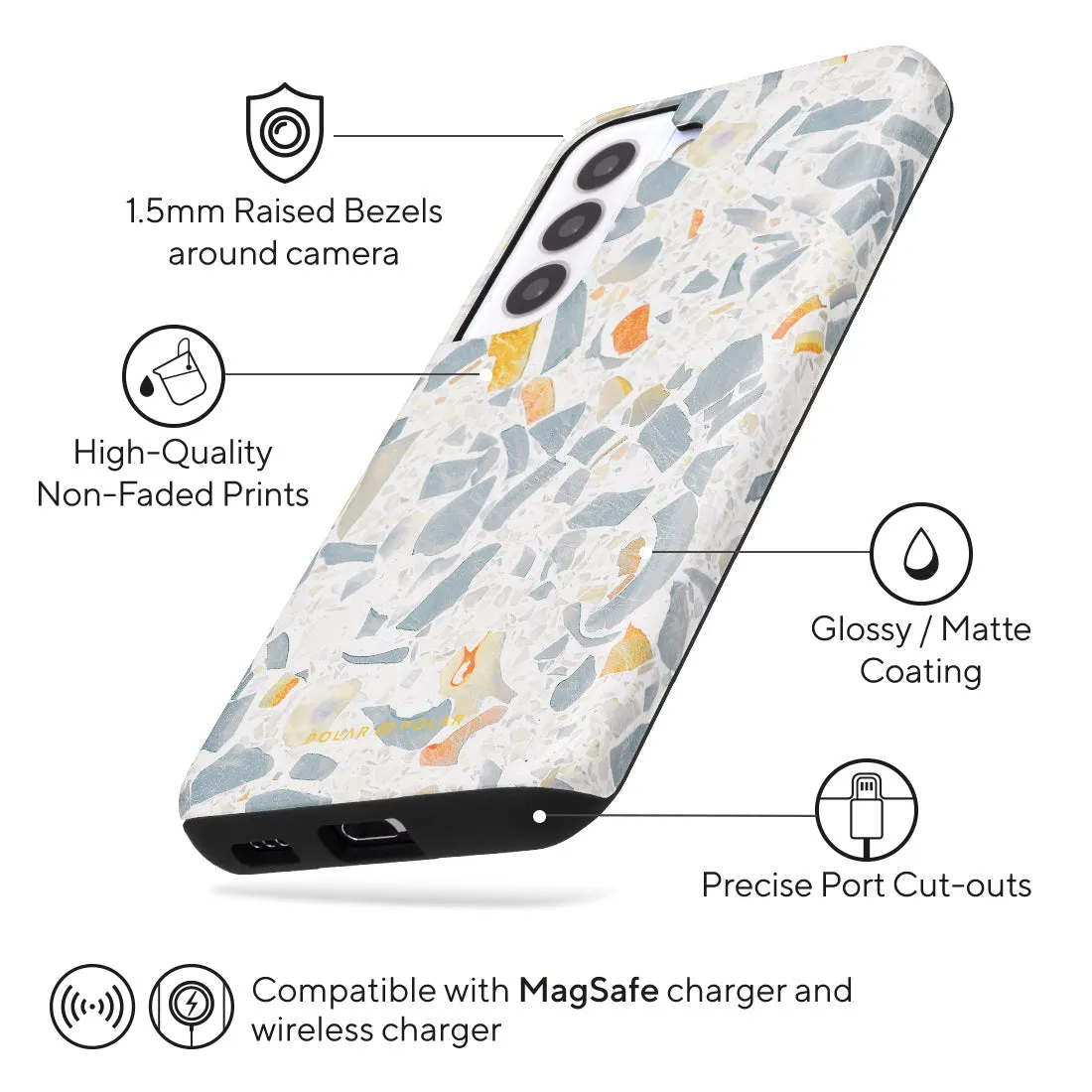 Terrazzo Grey Custom - Samsung Galaxy S22 5G Case