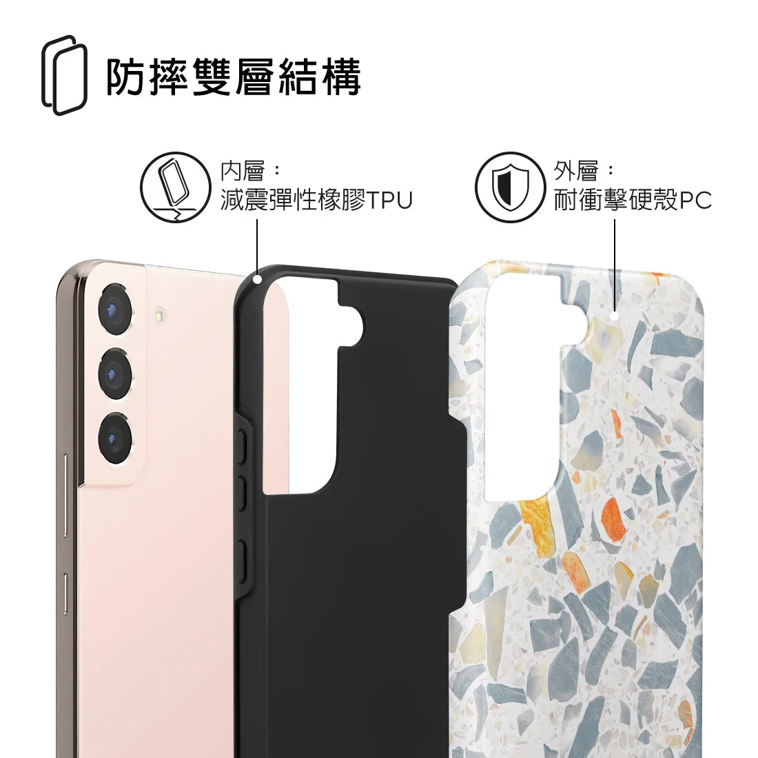 Terrazzo Grey Custom - Samsung Galaxy S22 5G Case
