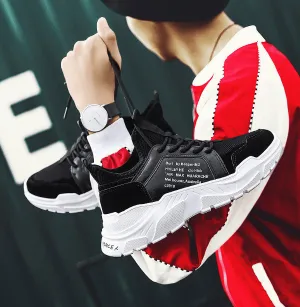 Thick-soled old shoes men's wild students breathable sports and leisure running shoes tide