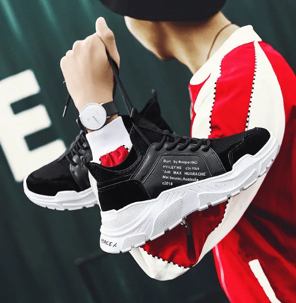 Thick-soled old shoes men's wild students breathable sports and leisure running shoes tide