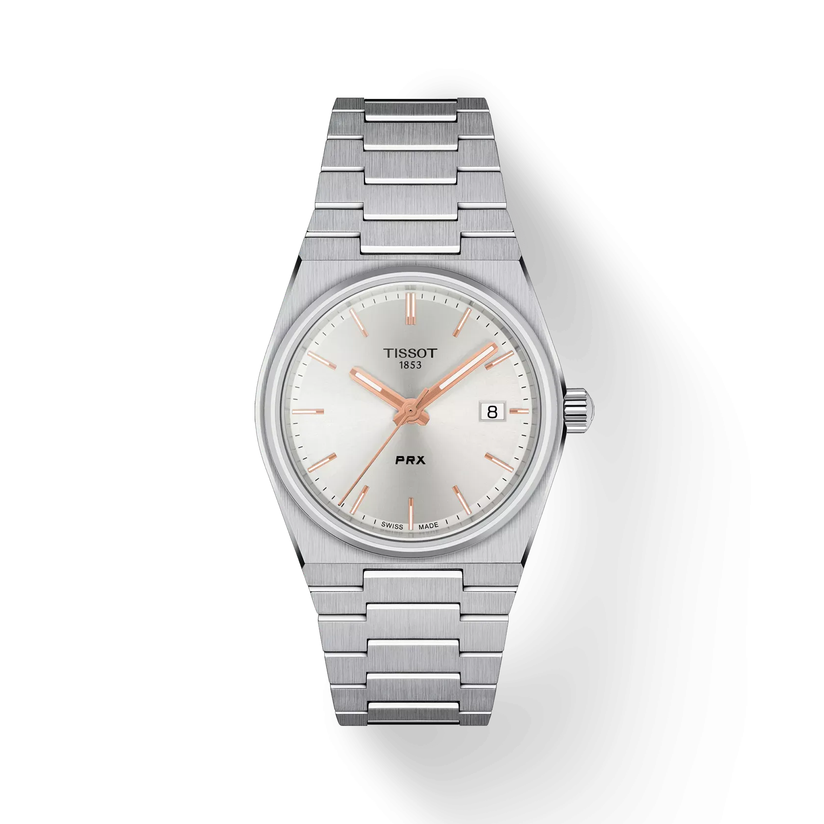 Tissot PRX Wristwatch, Silver Dial, 35mm (T1372101103100)