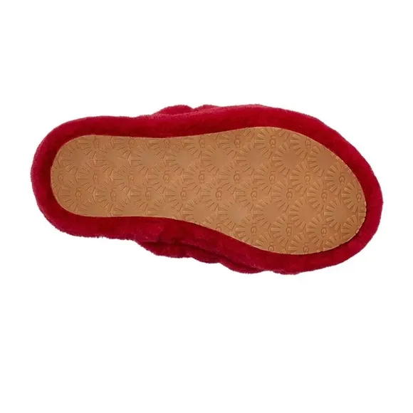 UGG Kids Fluff Yeah Slide- Ribbon Red