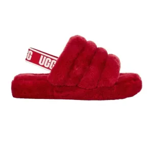 UGG Kids Fluff Yeah Slide- Ribbon Red