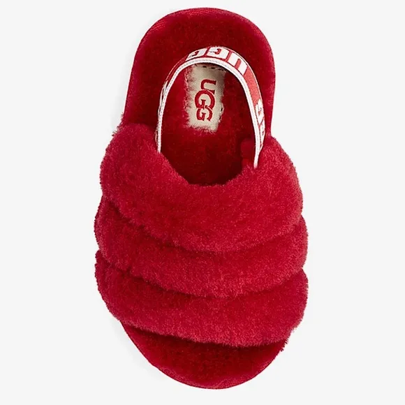 UGG Kids Fluff Yeah Slide- Ribbon Red