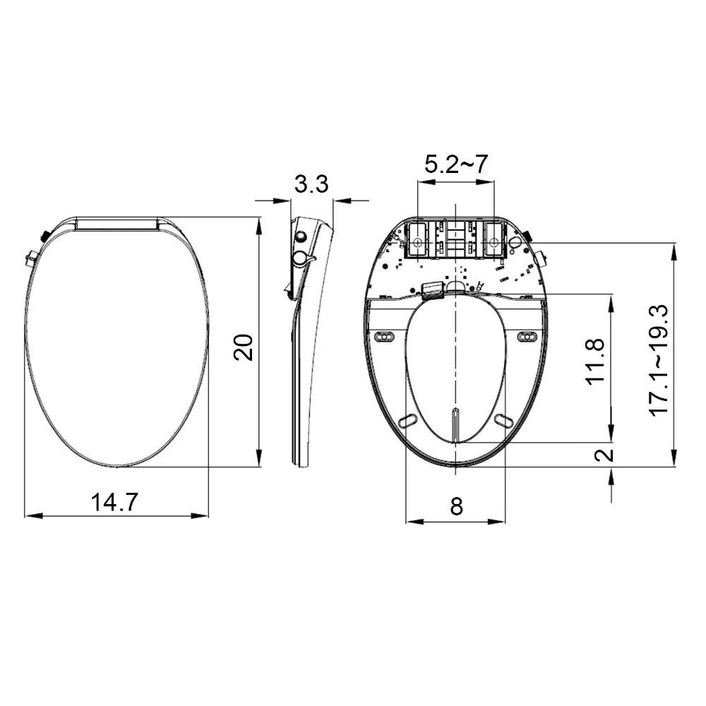 Ultra Smart Lightweight Electronic Bidet Toilet Washlet Seat