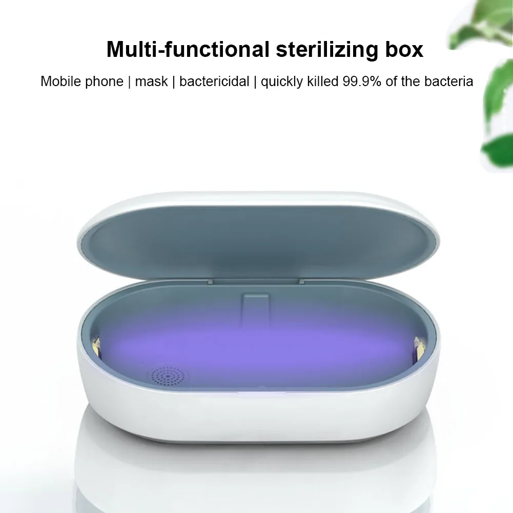 UV Sanitizing Box for Mask Wireless Charger Disinfection Machine Wireless Charger white
