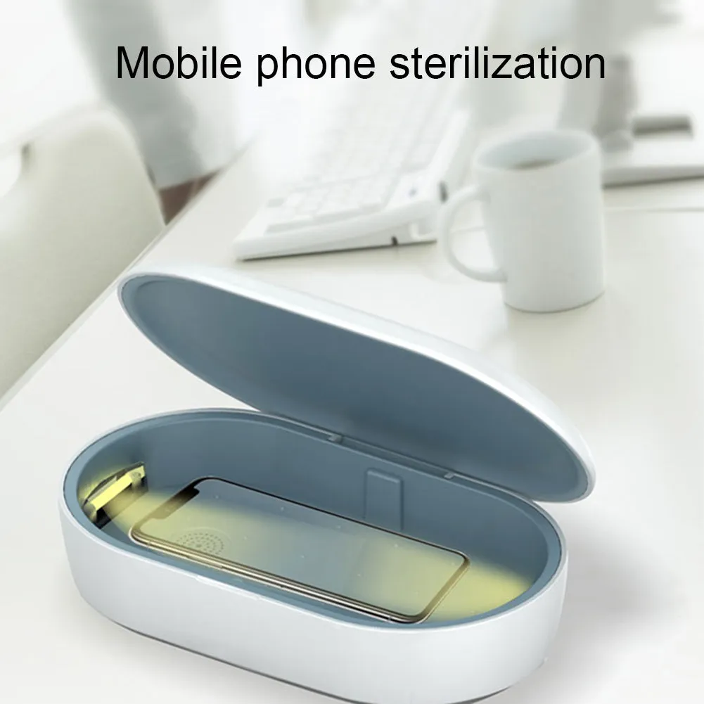 UV Sanitizing Box for Mask Wireless Charger Disinfection Machine Wireless Charger white