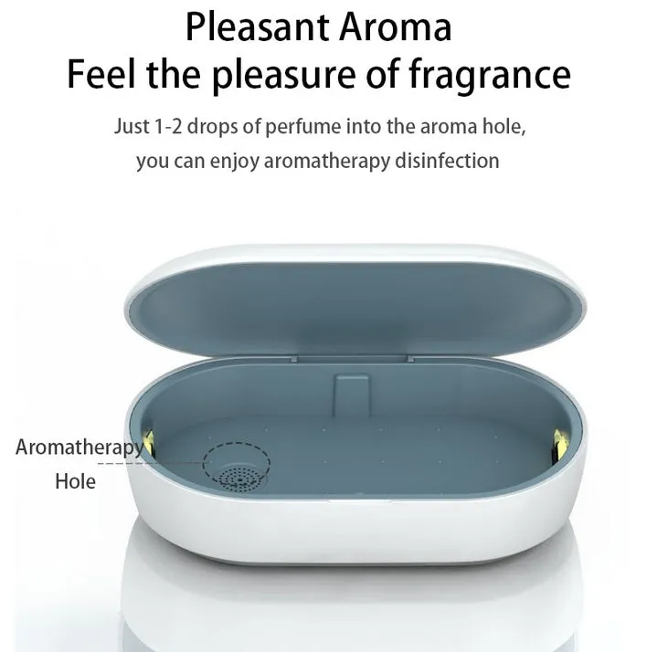 UV Sterilization Box For Mask Sanitizer Box Disinfection Sterilizing Phone Charging Wireless Charger white