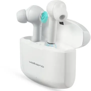 Volkano Buds X 2.0 Series True Wireless Earphones   Charging Case - White