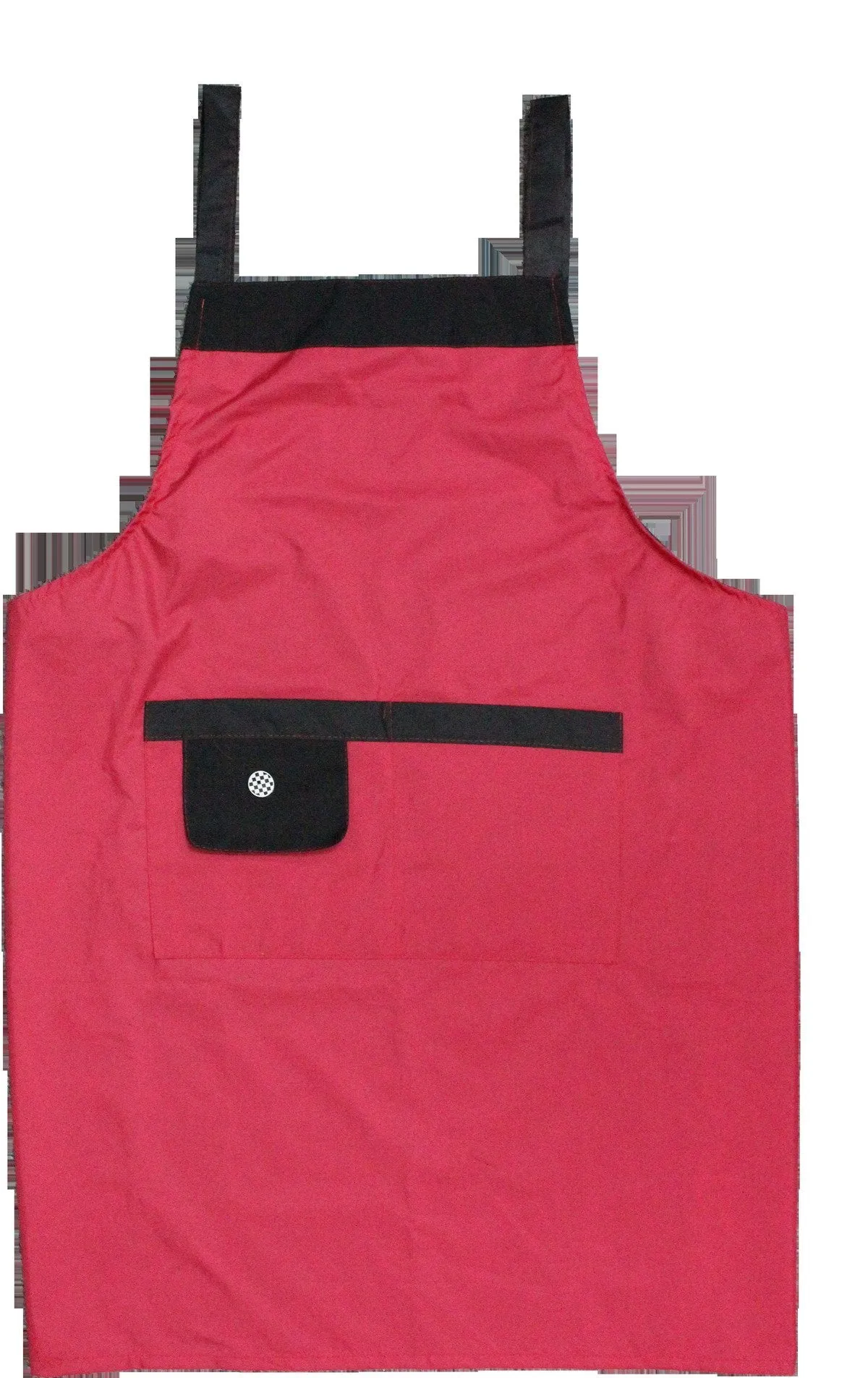 Water-Resistant Apron With Black Shoulder Straps And 2 Front Pockets
