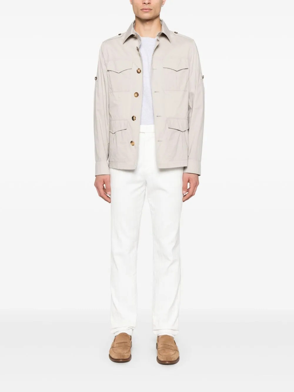 Water resistant cotton blend jacket