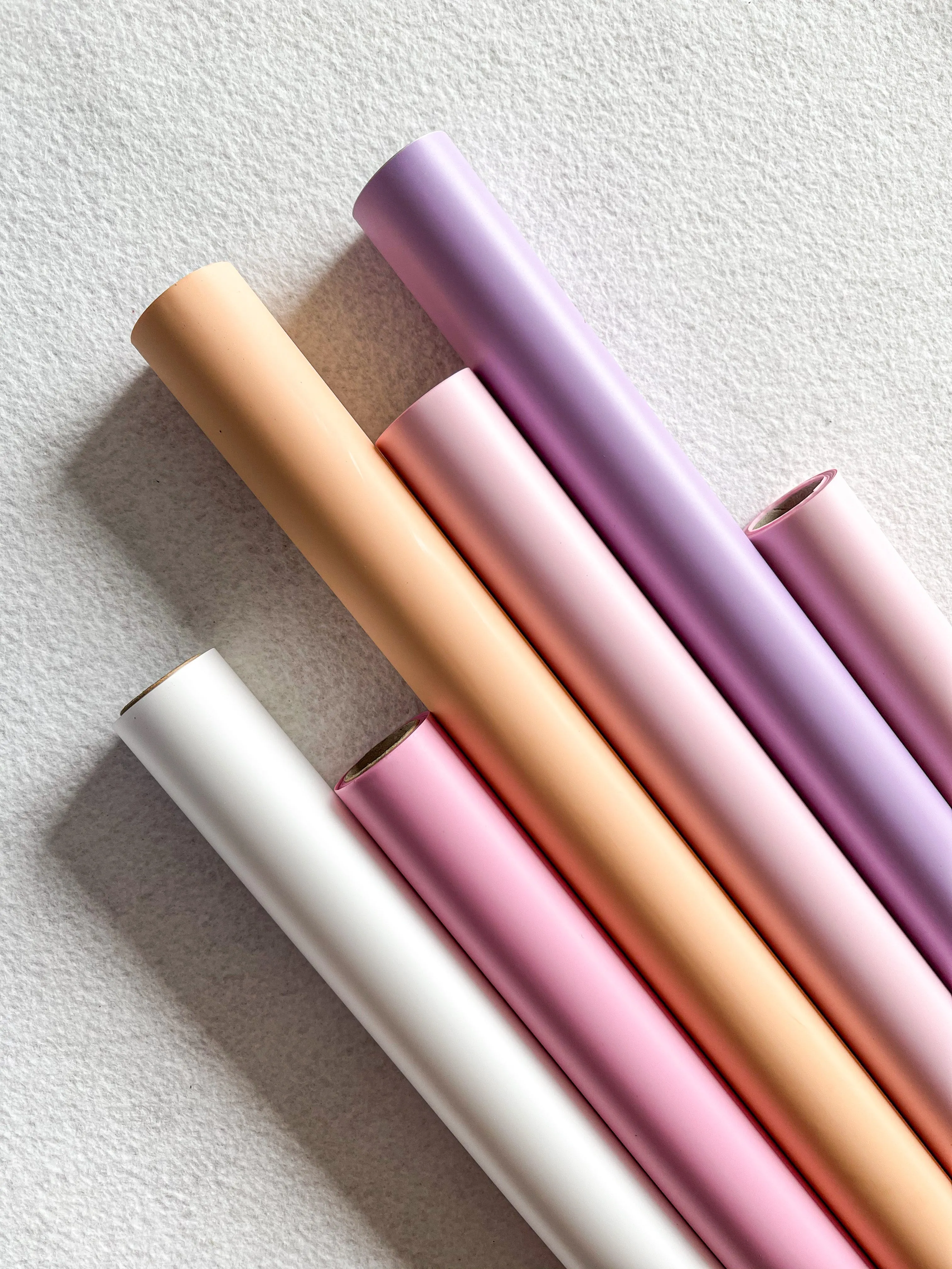Waterproof Matte Transparent wrapping paper roll in variety color