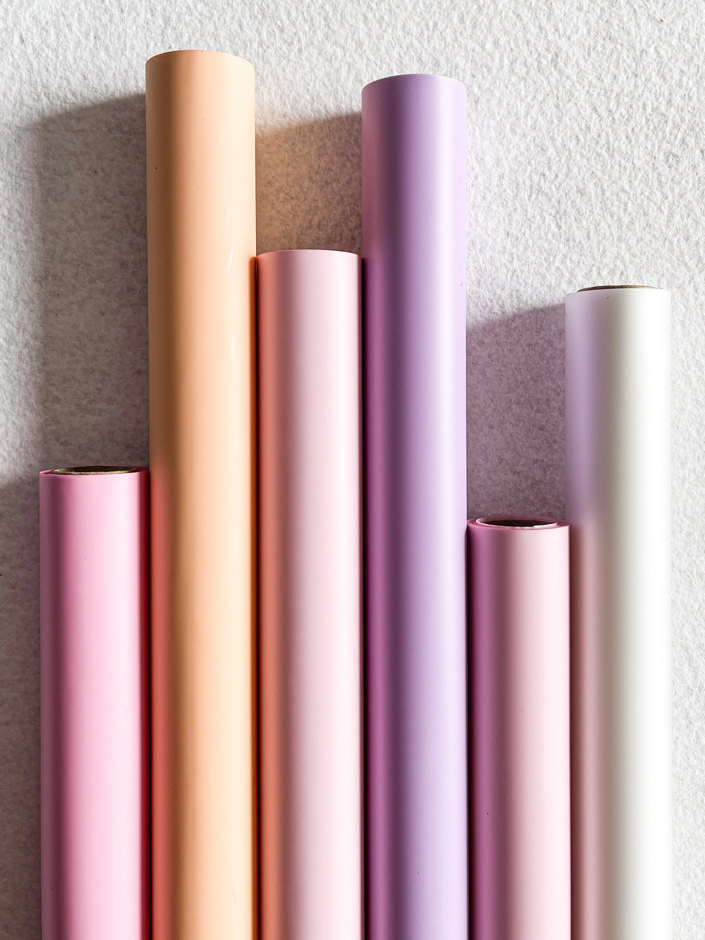 Waterproof Matte Transparent wrapping paper roll in variety color