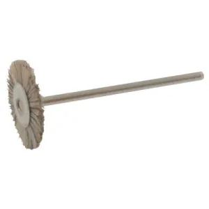 Weiler® Miniature Stem-Mounted Wheel Brushes, 3/4 in Dia, Natural Hair, 37,000 rpm, 26041