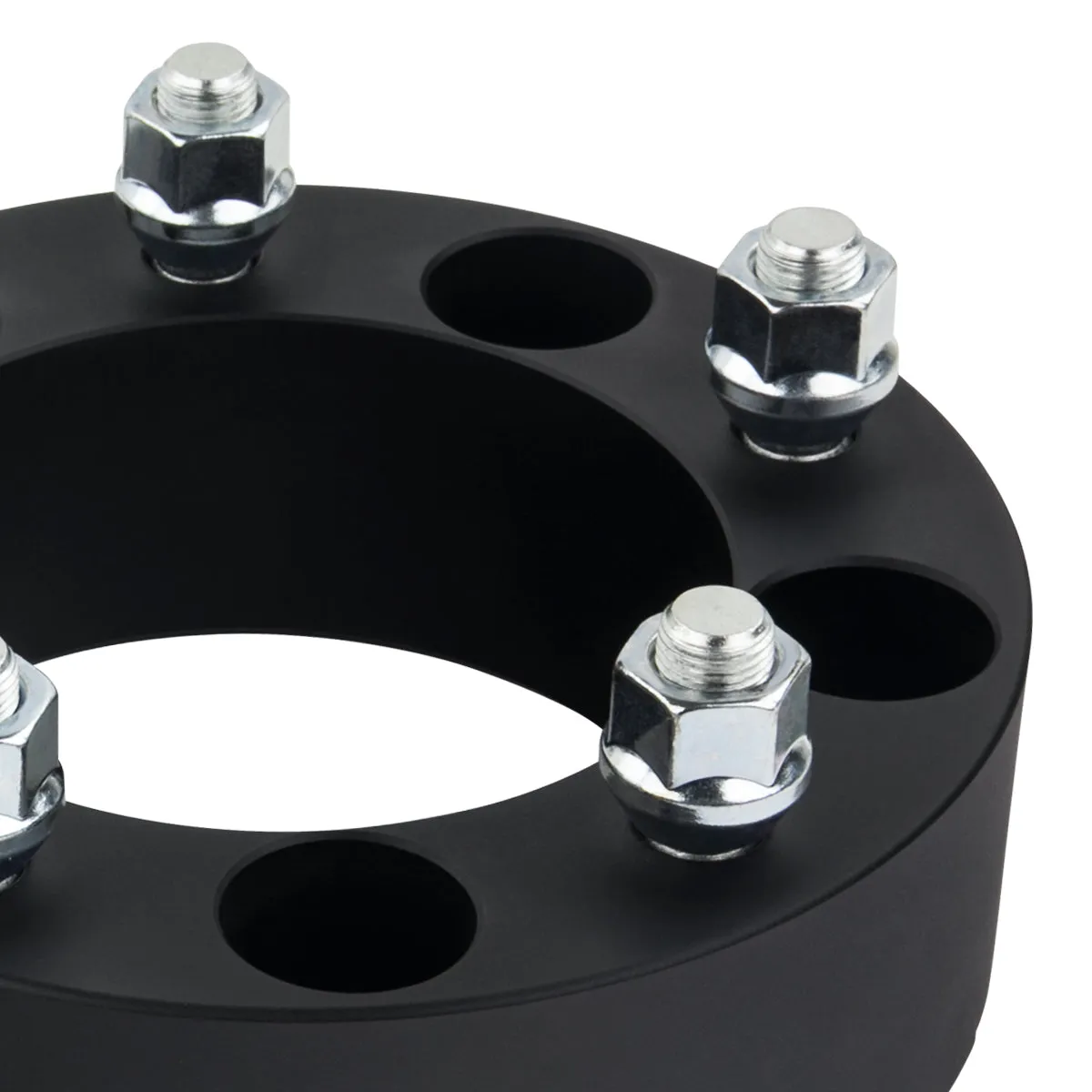 Wheel Spacers Ford F150 / Ram 1500 - 5x5.5" BP / 1/2" x 20 Studs   Valve Caps