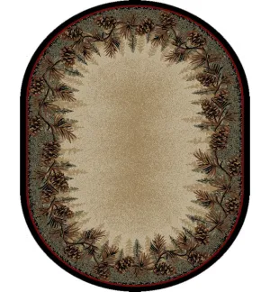 Windsor Lane Floral Multicolor Area Rug Loon Peak® Rug Size: Oval 7'10" x 9'10"